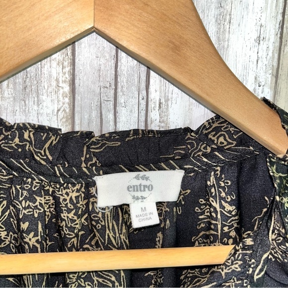 Entro Gold & Black Patterned Blouse - Picture 5 of 5